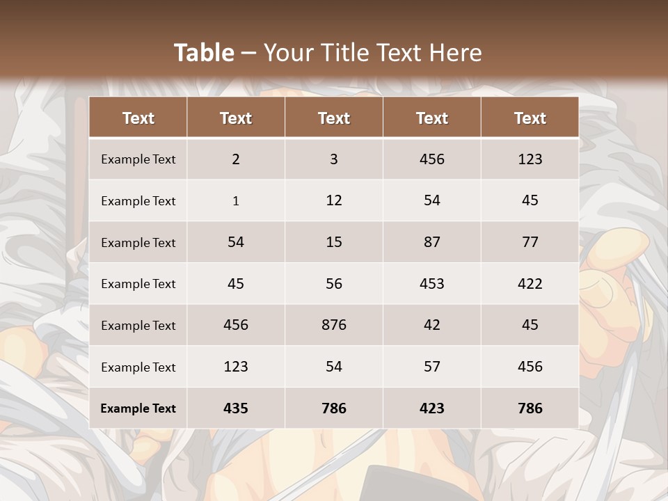 A Couple Of Anime Characters Sitting Next To Each Other PowerPoint Template