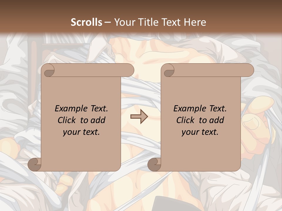 A Couple Of Anime Characters Sitting Next To Each Other PowerPoint Template
