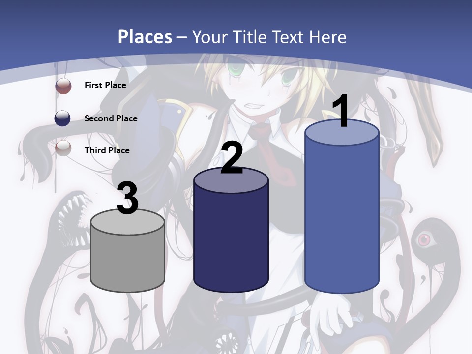 A Cartoon Character With A Sword In Her Hand PowerPoint Template