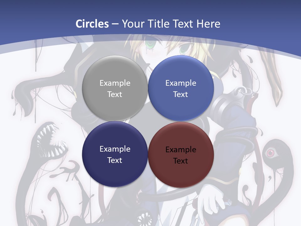 A Cartoon Character With A Sword In Her Hand PowerPoint Template