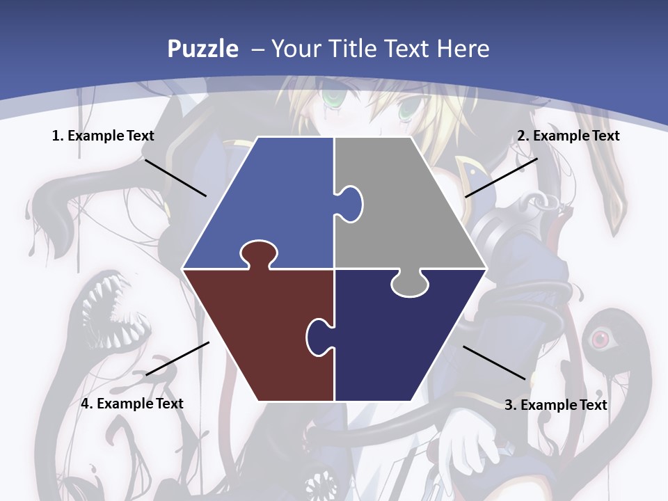 A Cartoon Character With A Sword In Her Hand PowerPoint Template