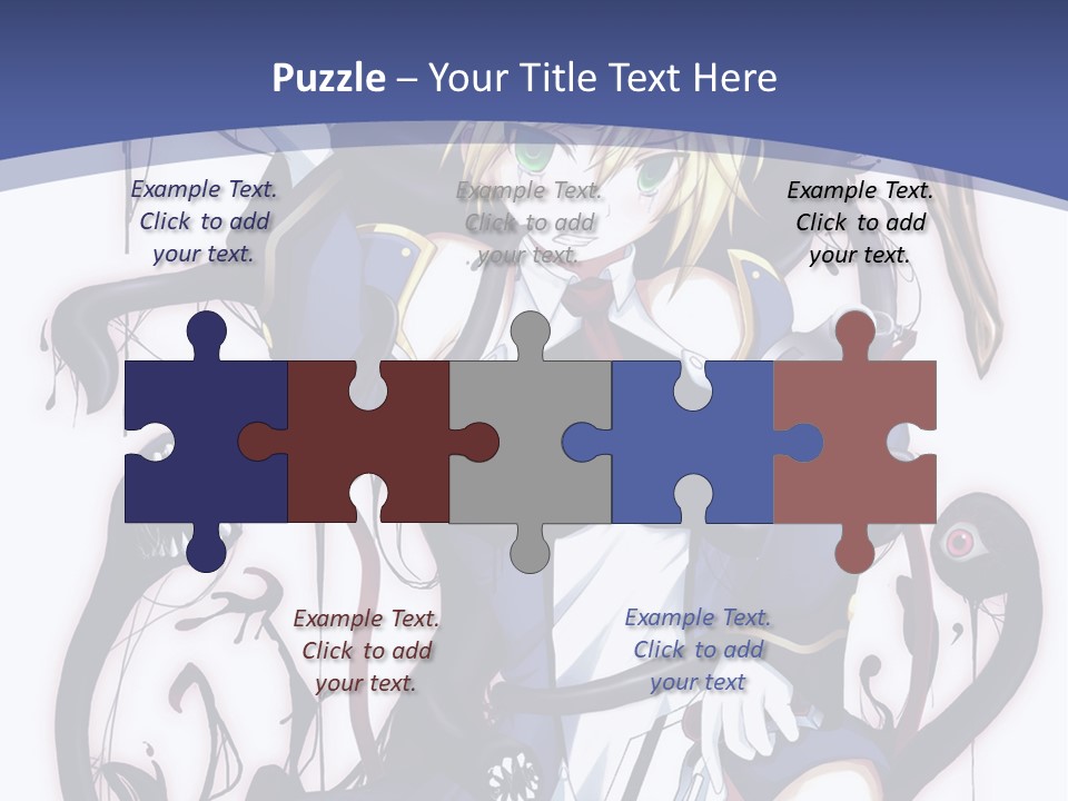 A Cartoon Character With A Sword In Her Hand PowerPoint Template