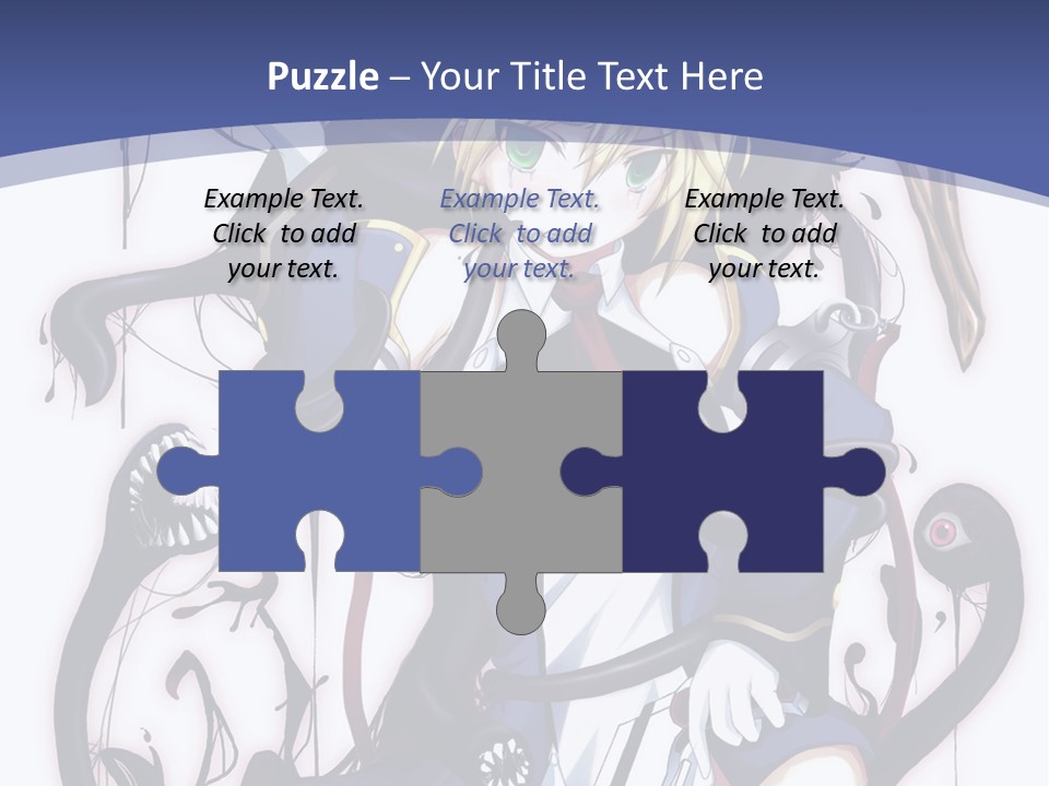 A Cartoon Character With A Sword In Her Hand PowerPoint Template