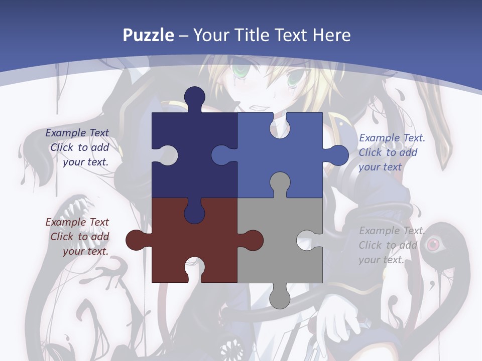 A Cartoon Character With A Sword In Her Hand PowerPoint Template