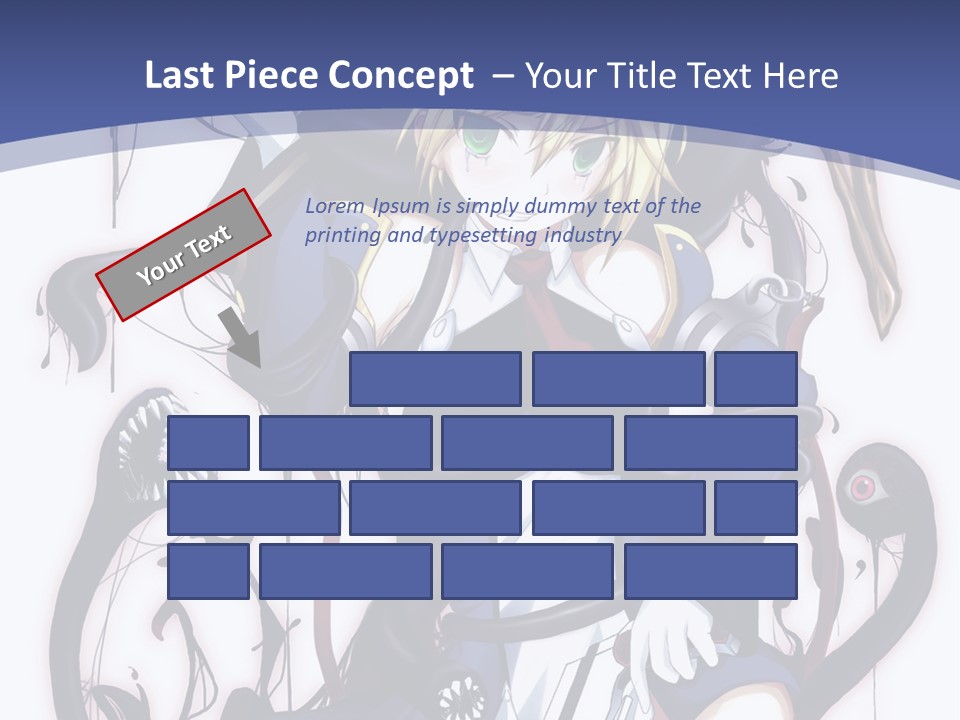 A Cartoon Character With A Sword In Her Hand PowerPoint Template