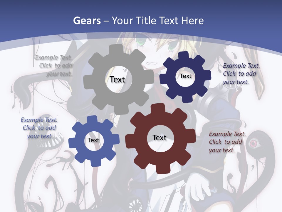 A Cartoon Character With A Sword In Her Hand PowerPoint Template