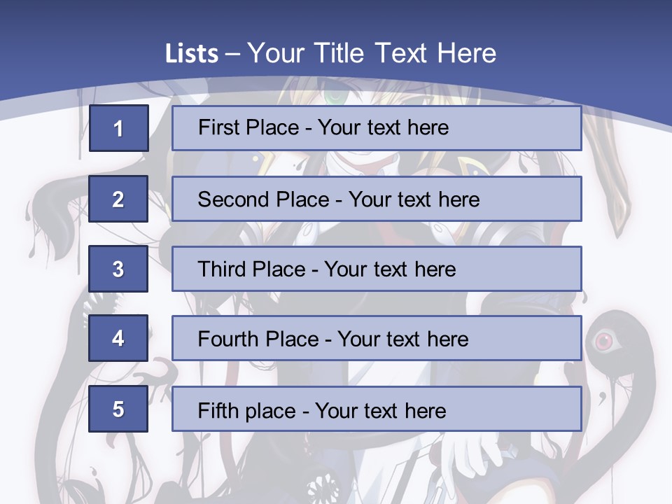 A Cartoon Character With A Sword In Her Hand PowerPoint Template