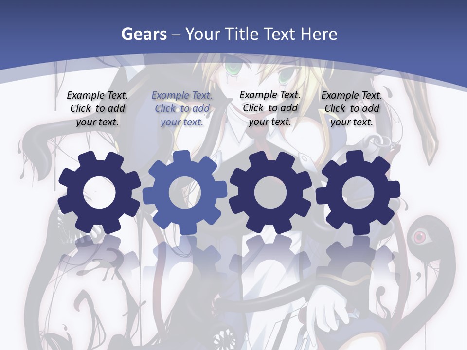 A Cartoon Character With A Sword In Her Hand PowerPoint Template