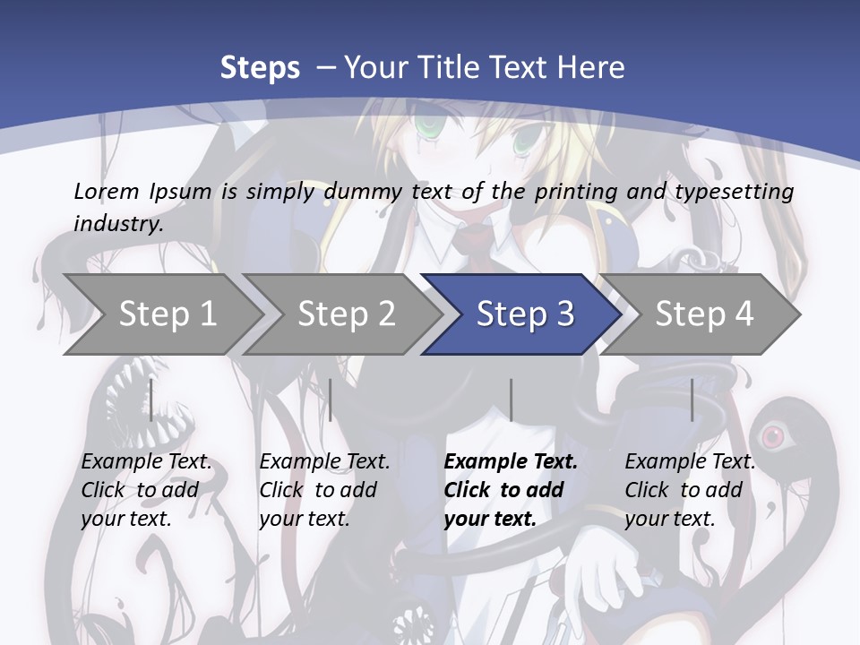 A Cartoon Character With A Sword In Her Hand PowerPoint Template