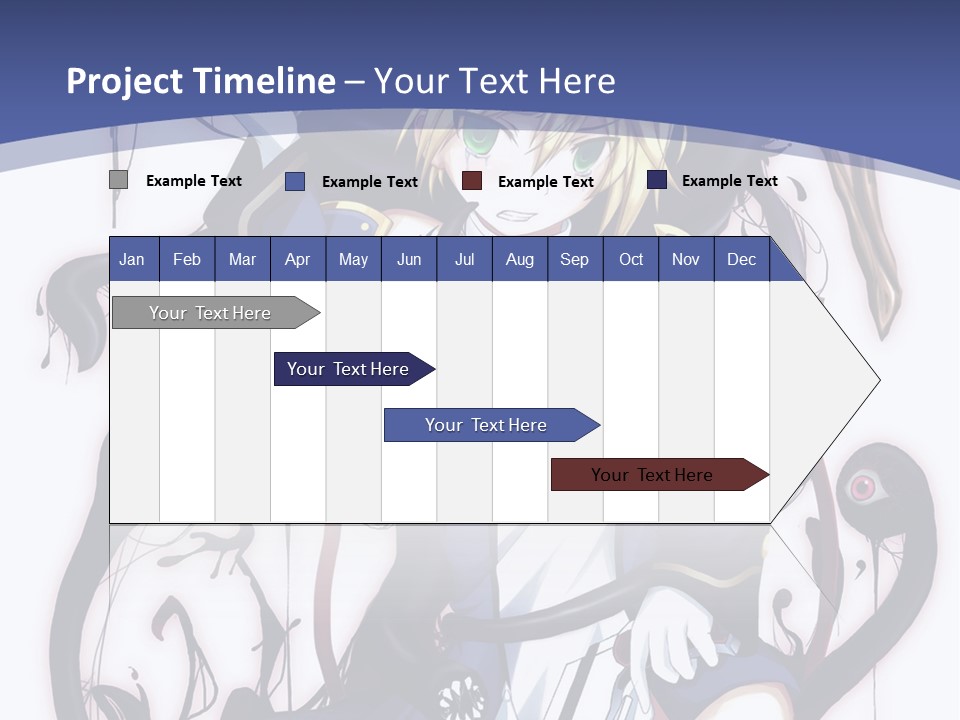 A Cartoon Character With A Sword In Her Hand PowerPoint Template