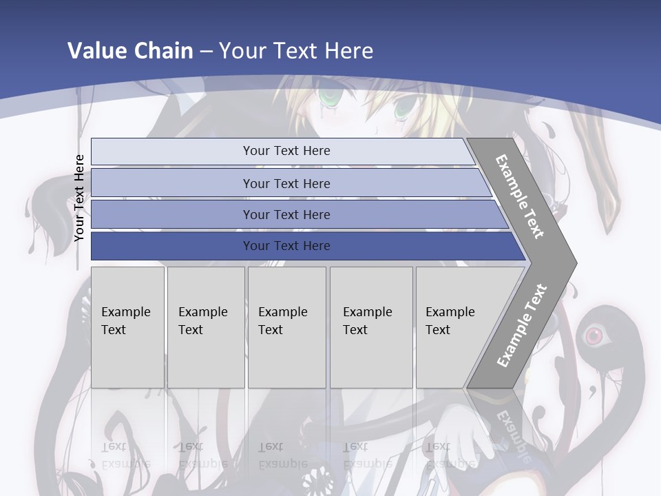 A Cartoon Character With A Sword In Her Hand PowerPoint Template