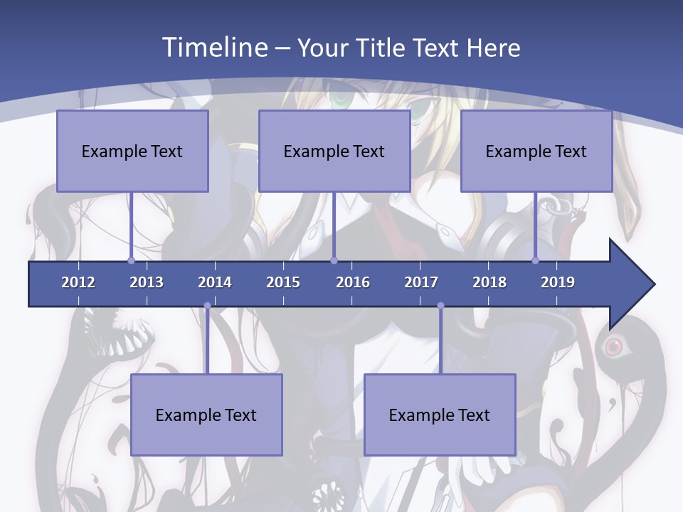 A Cartoon Character With A Sword In Her Hand PowerPoint Template