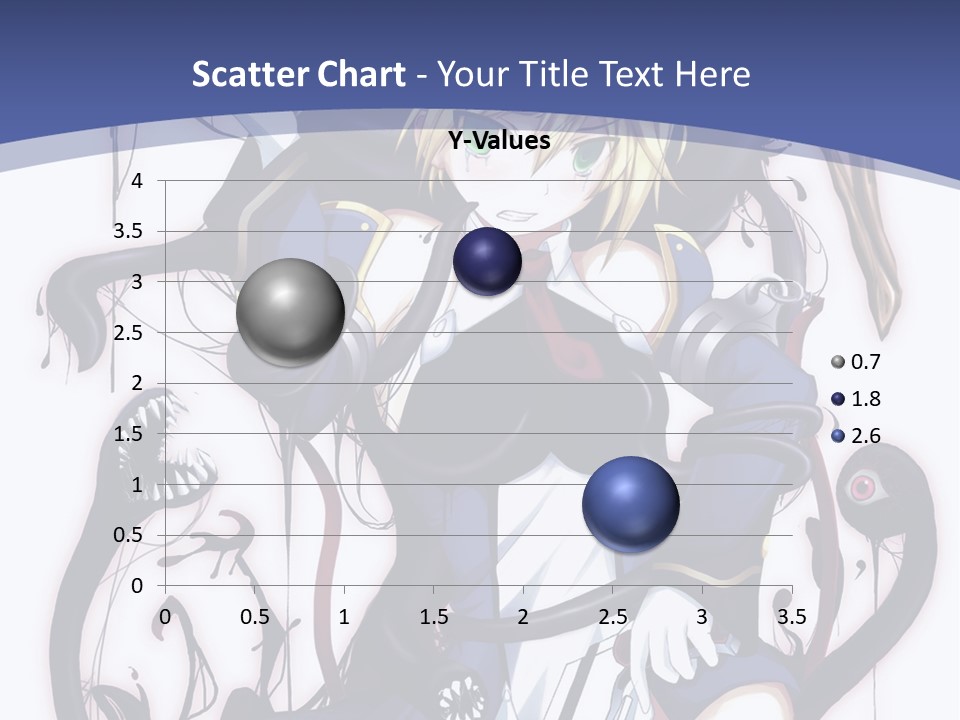 A Cartoon Character With A Sword In Her Hand PowerPoint Template