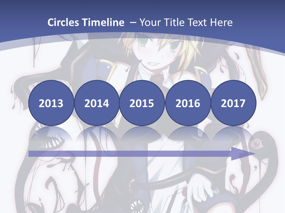 A Cartoon Character With A Sword In Her Hand PowerPoint Template