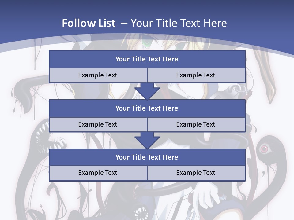 A Cartoon Character With A Sword In Her Hand PowerPoint Template