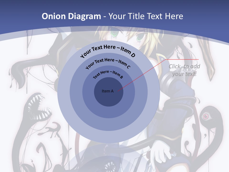 A Cartoon Character With A Sword In Her Hand PowerPoint Template