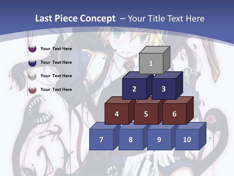 A Cartoon Character With A Sword In Her Hand PowerPoint Template