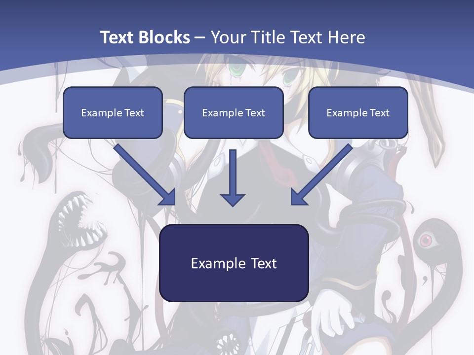 A Cartoon Character With A Sword In Her Hand PowerPoint Template
