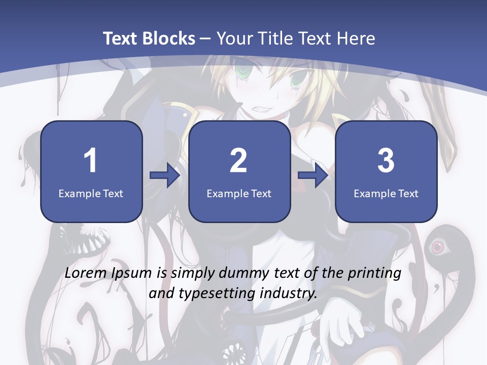 A Cartoon Character With A Sword In Her Hand PowerPoint Template