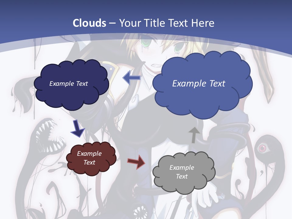 A Cartoon Character With A Sword In Her Hand PowerPoint Template