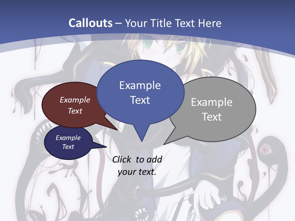 A Cartoon Character With A Sword In Her Hand PowerPoint Template