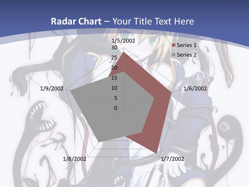 A Cartoon Character With A Sword In Her Hand PowerPoint Template