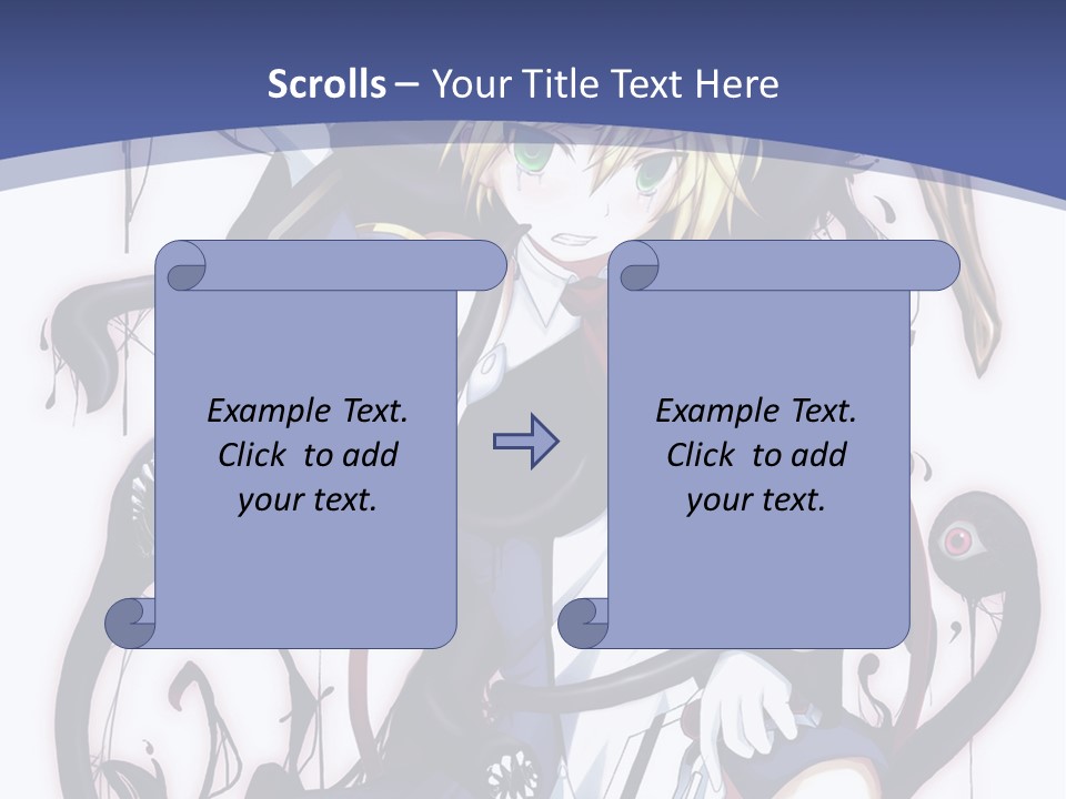 A Cartoon Character With A Sword In Her Hand PowerPoint Template