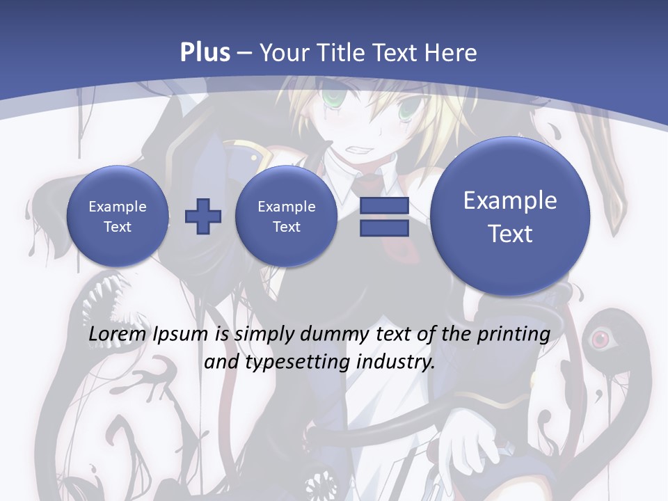 A Cartoon Character With A Sword In Her Hand PowerPoint Template