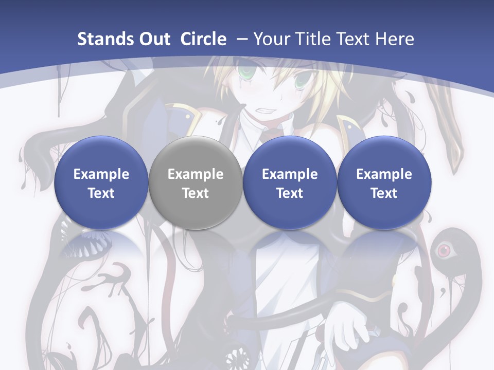 A Cartoon Character With A Sword In Her Hand PowerPoint Template