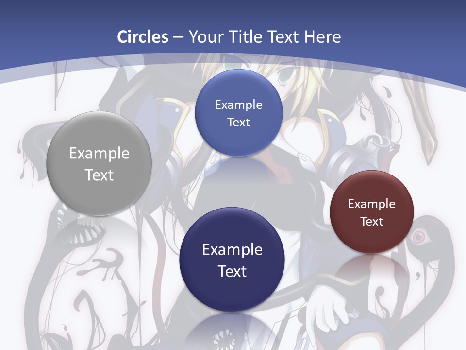 A Cartoon Character With A Sword In Her Hand PowerPoint Template