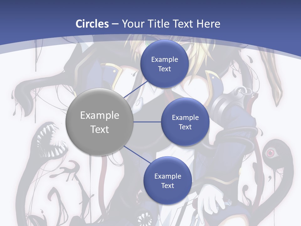 A Cartoon Character With A Sword In Her Hand PowerPoint Template