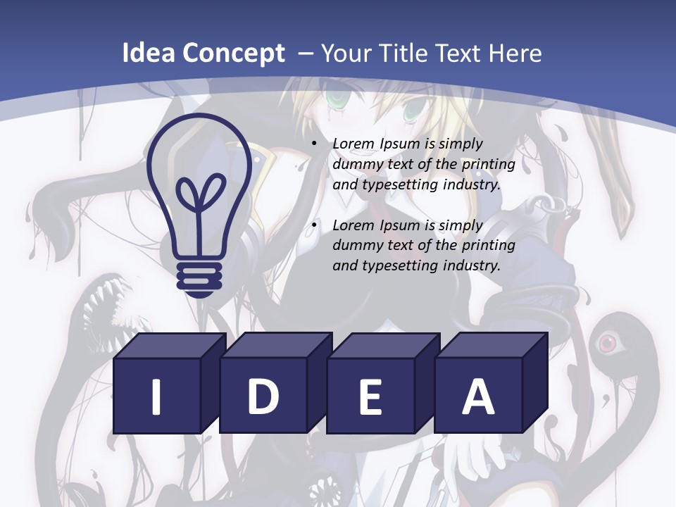 A Cartoon Character With A Sword In Her Hand PowerPoint Template