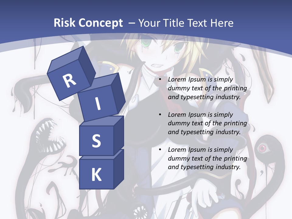 A Cartoon Character With A Sword In Her Hand PowerPoint Template