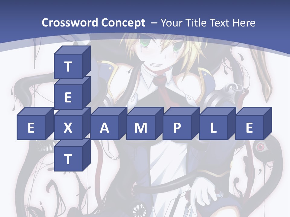 A Cartoon Character With A Sword In Her Hand PowerPoint Template