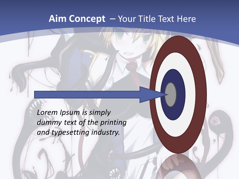 A Cartoon Character With A Sword In Her Hand PowerPoint Template