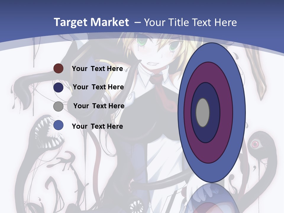 A Cartoon Character With A Sword In Her Hand PowerPoint Template