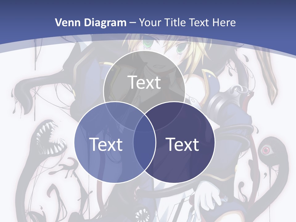 A Cartoon Character With A Sword In Her Hand PowerPoint Template