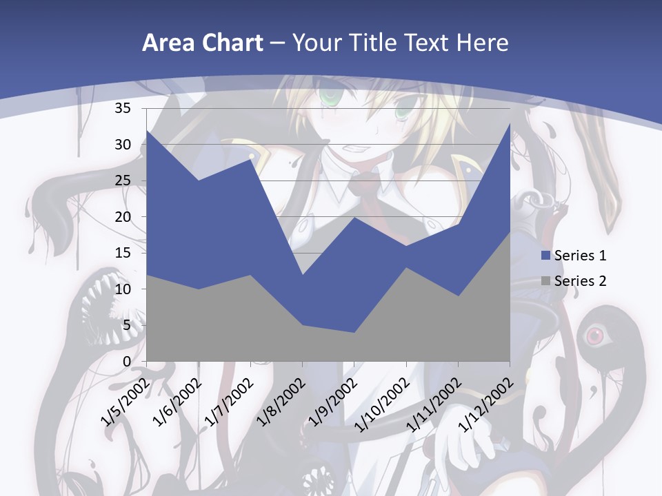 A Cartoon Character With A Sword In Her Hand PowerPoint Template