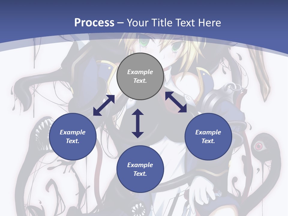 A Cartoon Character With A Sword In Her Hand PowerPoint Template