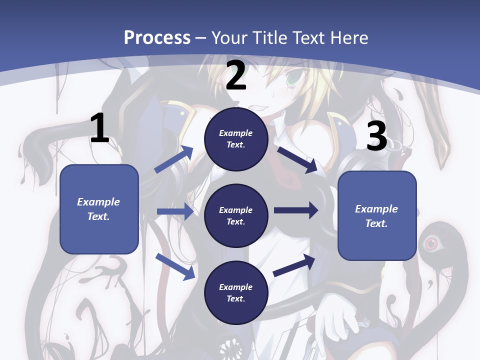 A Cartoon Character With A Sword In Her Hand PowerPoint Template