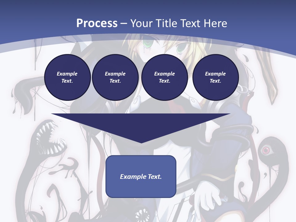 A Cartoon Character With A Sword In Her Hand PowerPoint Template