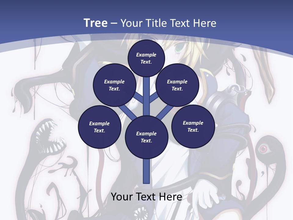 A Cartoon Character With A Sword In Her Hand PowerPoint Template