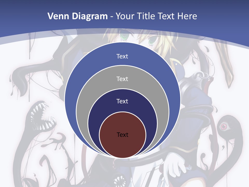 A Cartoon Character With A Sword In Her Hand PowerPoint Template