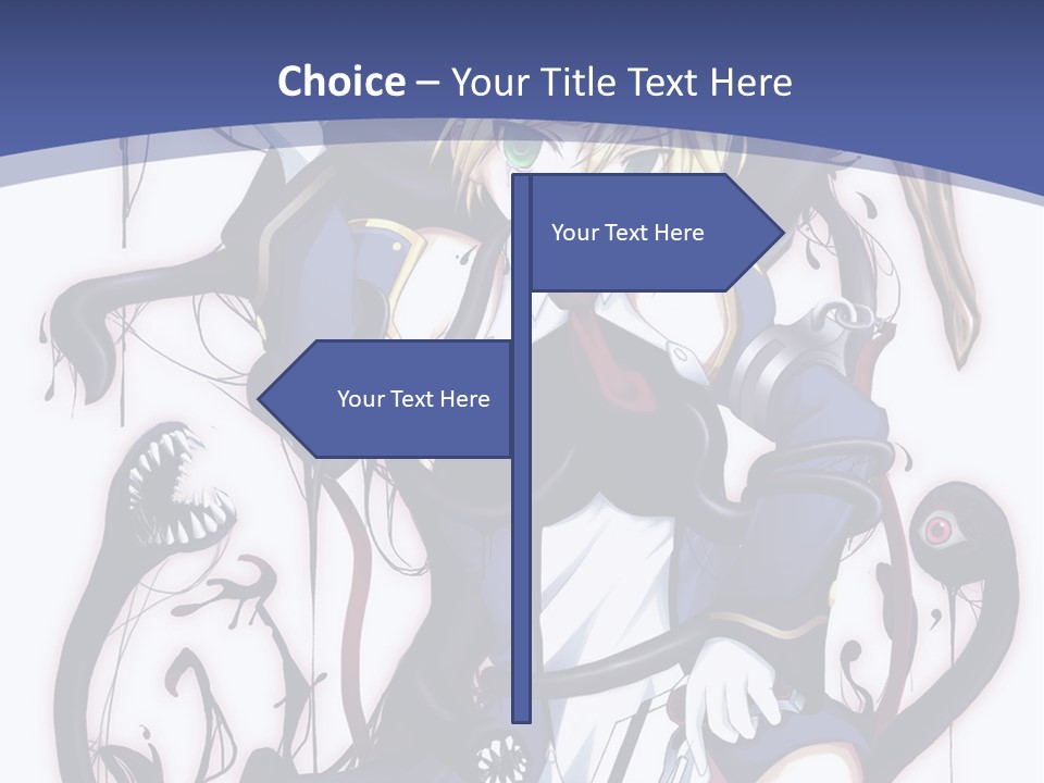 A Cartoon Character With A Sword In Her Hand PowerPoint Template