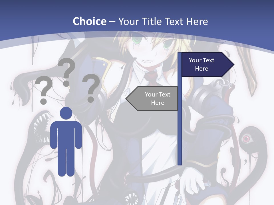 A Cartoon Character With A Sword In Her Hand PowerPoint Template