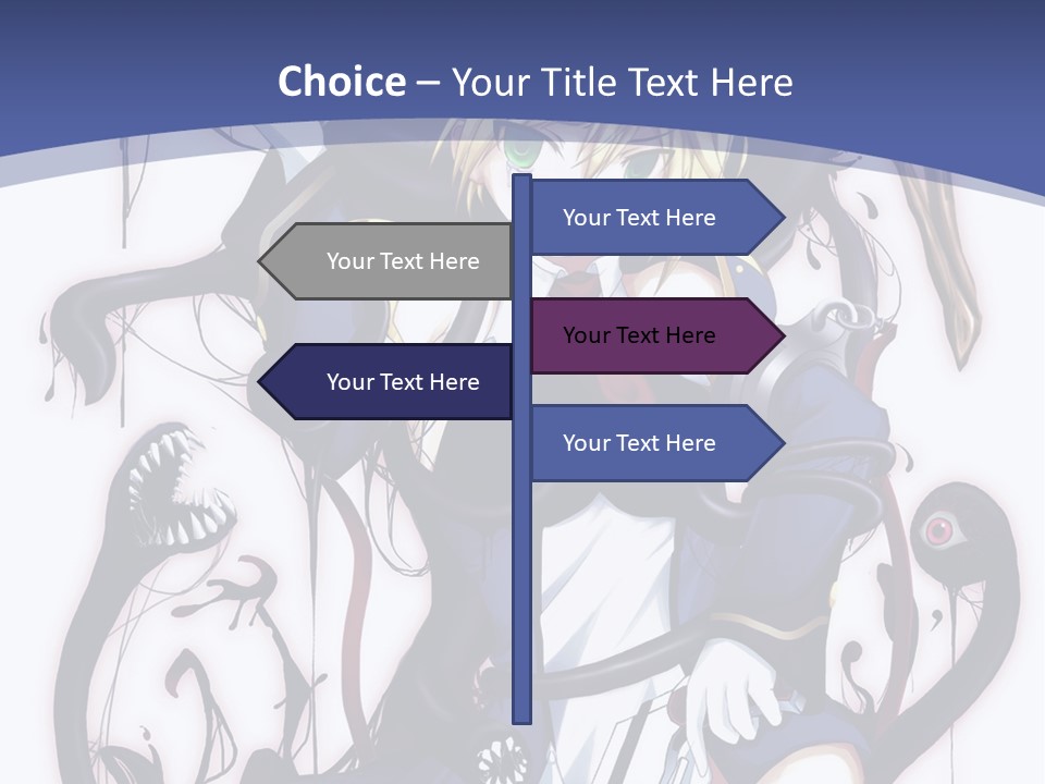 A Cartoon Character With A Sword In Her Hand PowerPoint Template