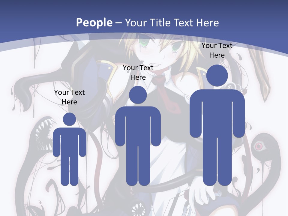 A Cartoon Character With A Sword In Her Hand PowerPoint Template