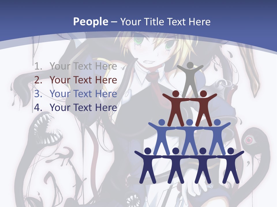 A Cartoon Character With A Sword In Her Hand PowerPoint Template