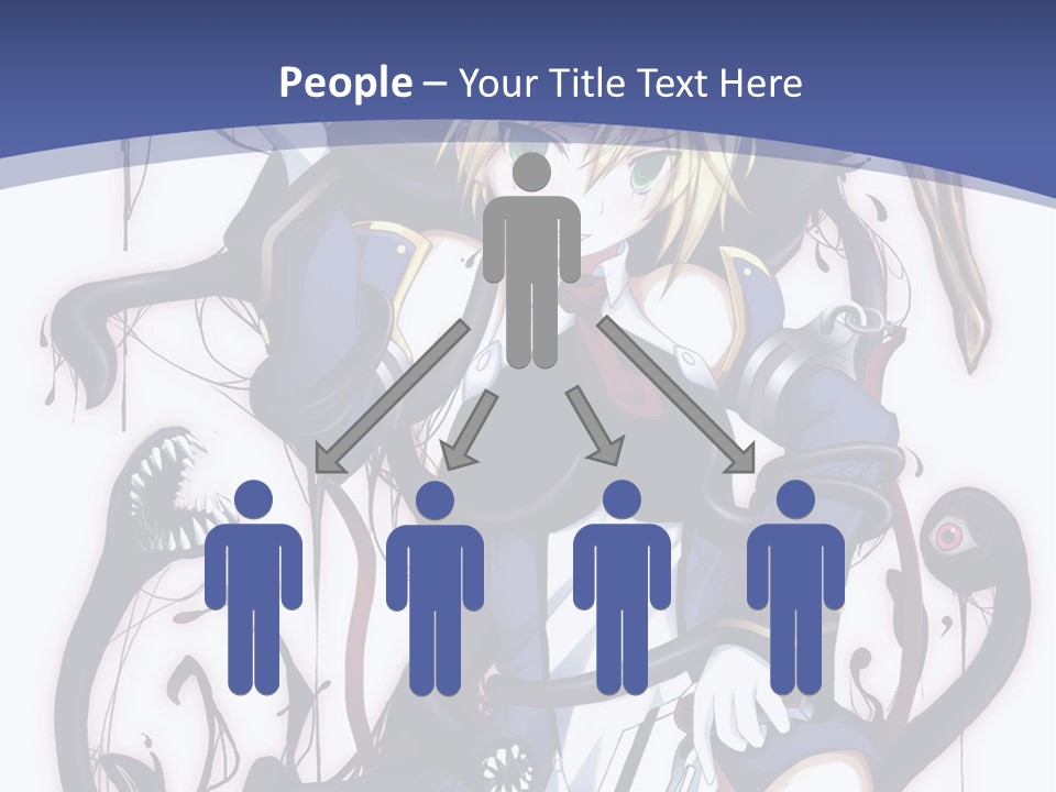 A Cartoon Character With A Sword In Her Hand PowerPoint Template