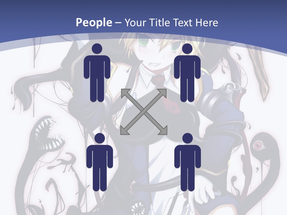 A Cartoon Character With A Sword In Her Hand PowerPoint Template